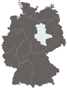 Sachsen-Anhalt auf der Deutschlandkarte