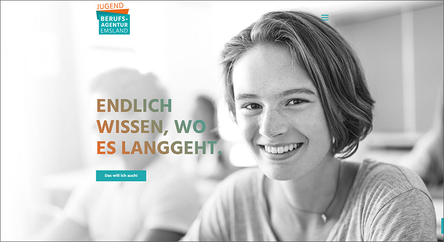 Screenshot der Startseite der JBA Emsland Screenshot der Startseite der JBA Emsland