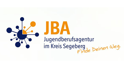 Logo und Slogan "Finde deinen Weg." der Jugendberufsagentur Segeberg